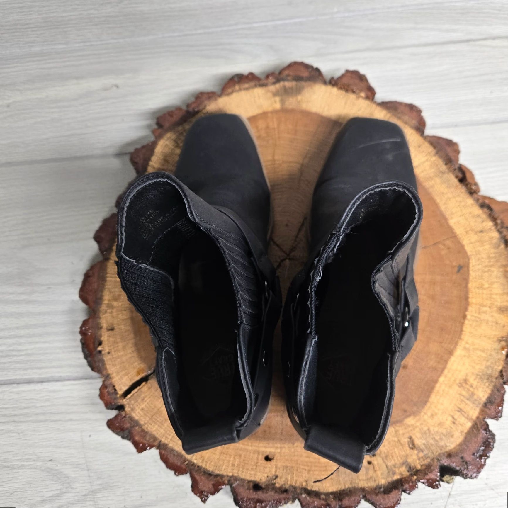 Vintage True Craft Black Suede Slip-On Booties Women's Size 8.5 Casual Work Size US 8.5 / IT 38.5 - 5 Thumbnail