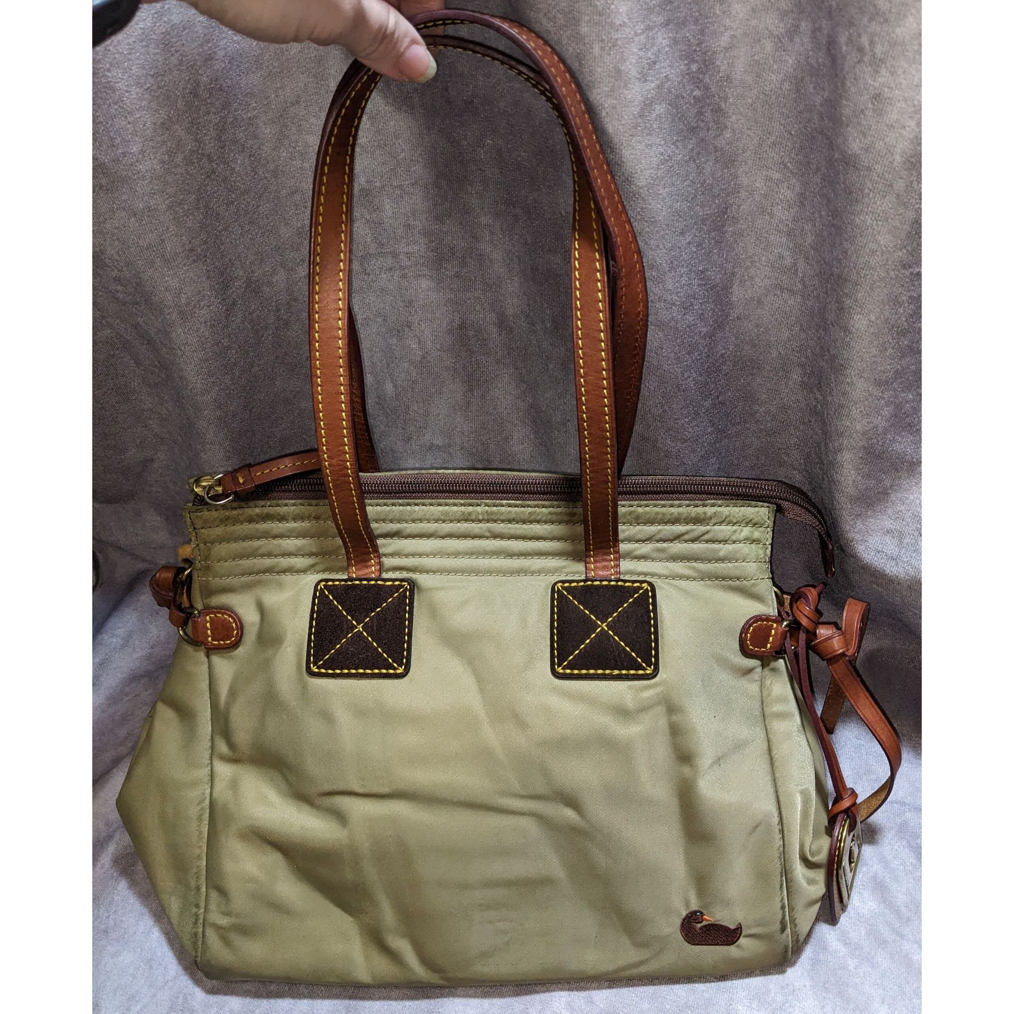 Dooney & Bourke Dooney & Bourke Nylon Shoulder Bag With Leather Straps Green Size ONE SIZE - 1 Thumbnail