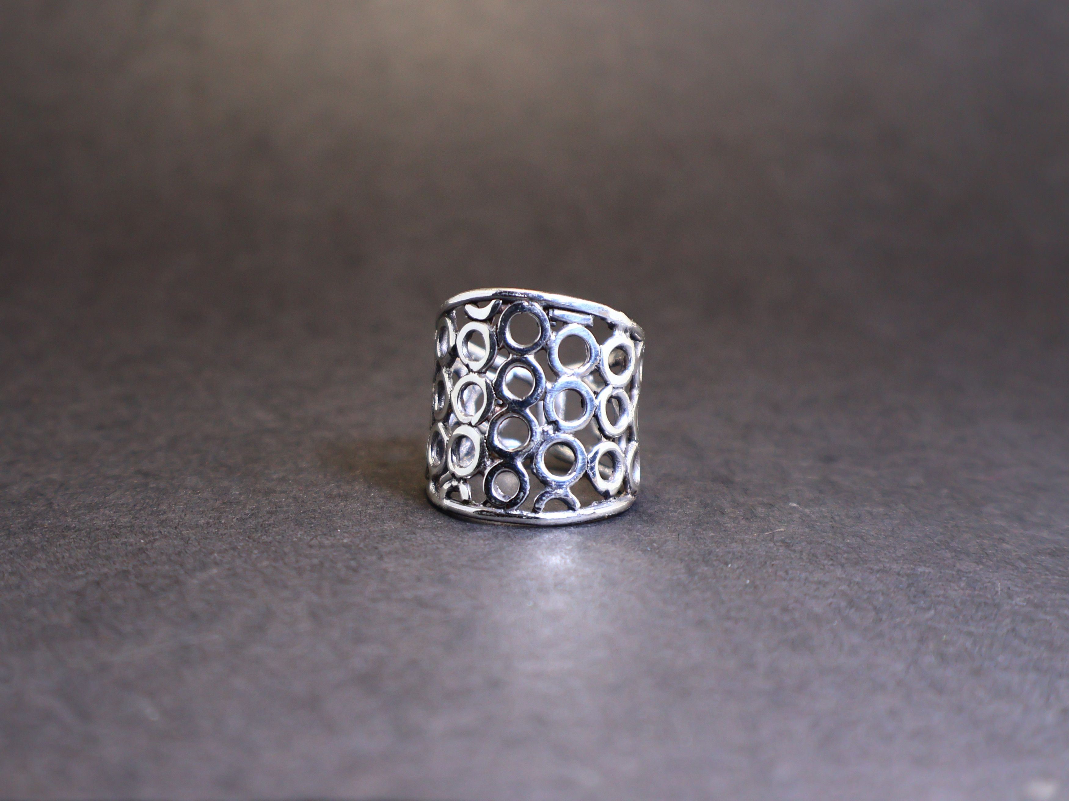 Handmade Wide Band Ring, Eternity Circle Ring, 925 Silver Ring, Size ONE SIZE - 7 Thumbnail