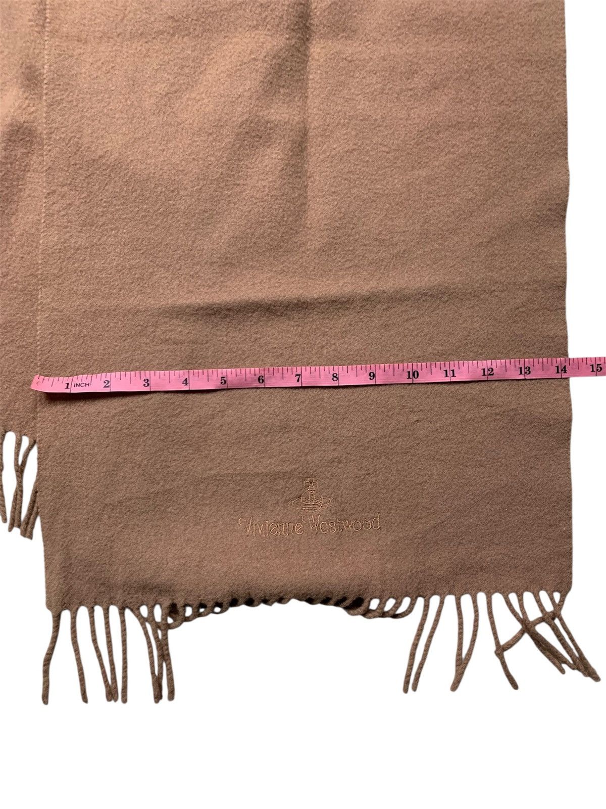 Vivienne Westwood Vivienne Westwood Embroidered Logo Wool Scarf Brown Size ONE SIZE - 3 Thumbnail