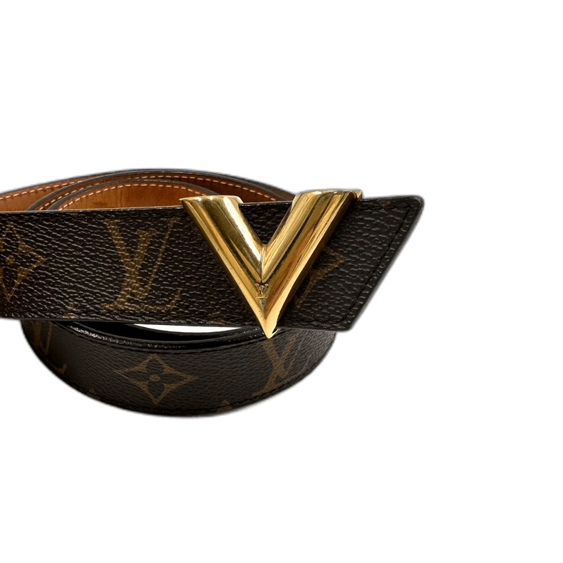 Louis Vuitton Louis Vuitton Brown Monogram Gold Buckle Belt Size ONE SIZE - 1 Thumbnail