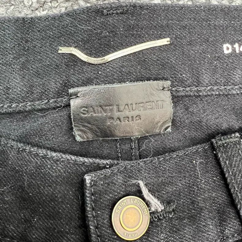 Saint Laurent Paris Saint Laurent Paris Black Casual Straight Leg Denim Pants Size US 29 - 4 Thumbnail