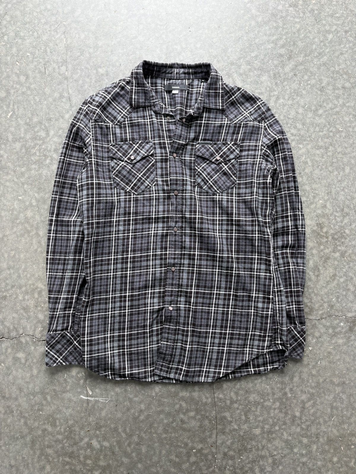 Diesel Vintage Y2K Diesel Pearl Snap Button Up Shirt Size US M / EU 48-50 / 2 - 1 Thumbnail