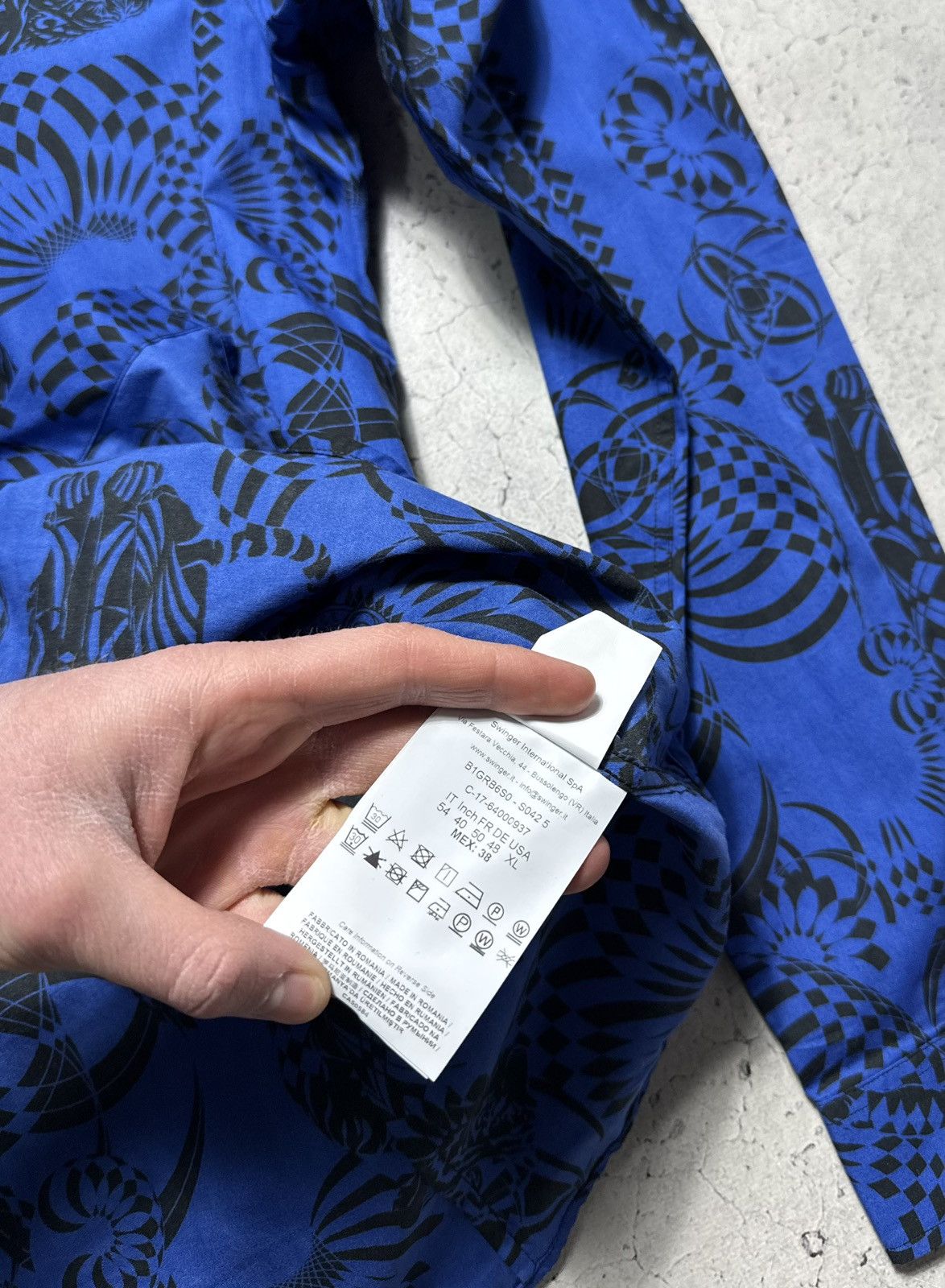 Versace Versace Jeans Luxury Button Up Shirt Size XL Blue Size US XL / EU 56 / 4 - 10 Thumbnail