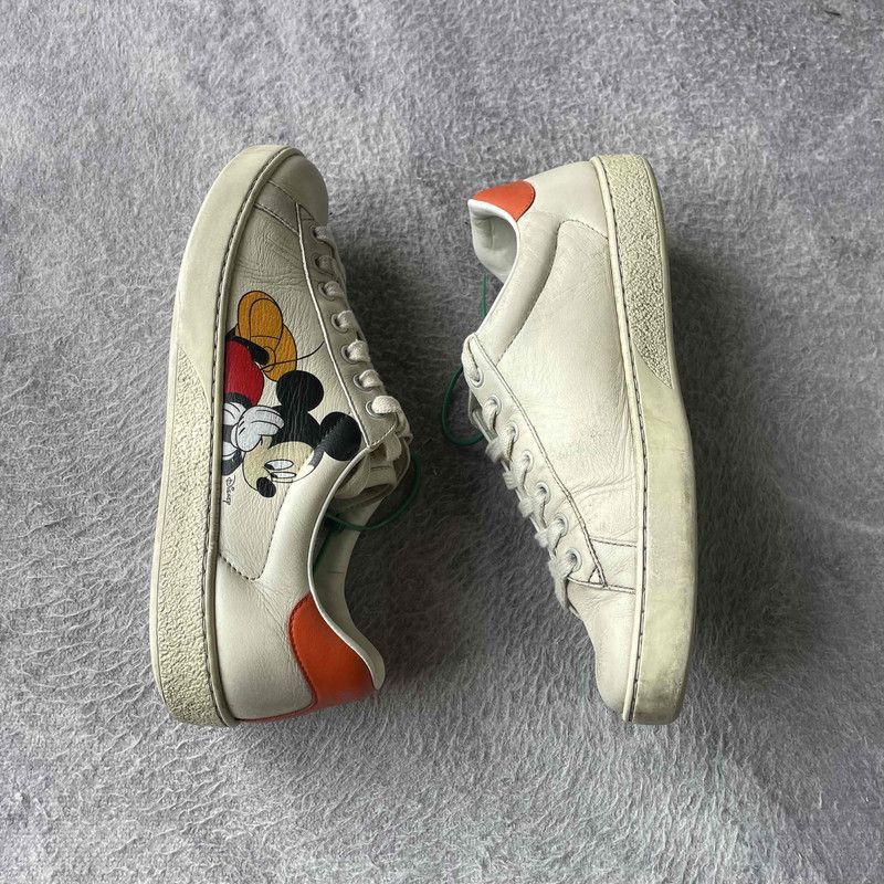 Gucci Gucci Mickey Mouse White Sneakers for Men -2508 Size US 7.5 / EU 40-41 - 6 Thumbnail