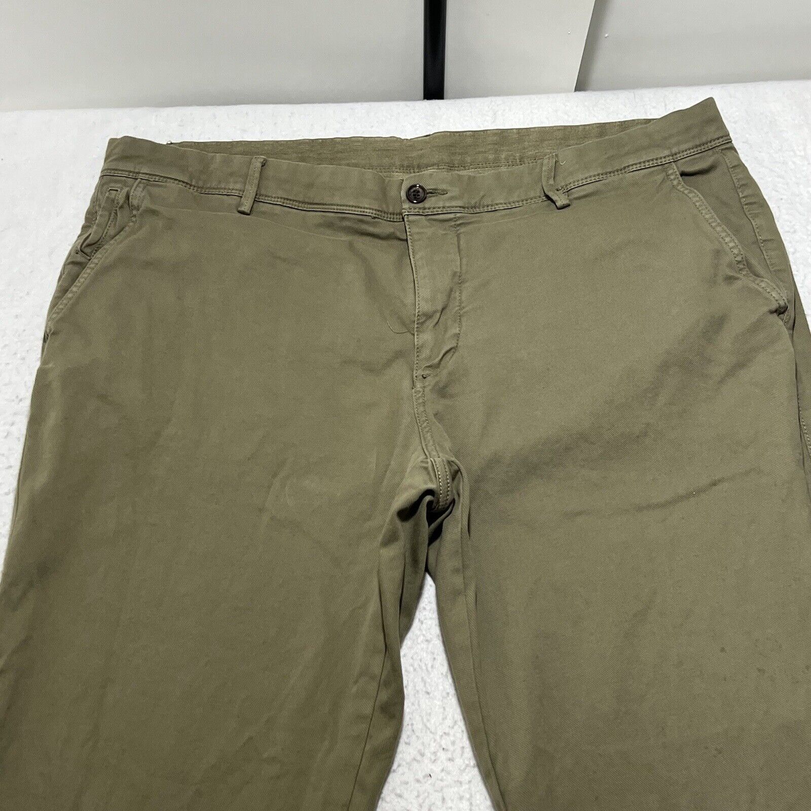 Other Cortefiel 42 Regular Fit Olive Green Straight Chino Pants Size US 42 / EU 58 - 2 Thumbnail