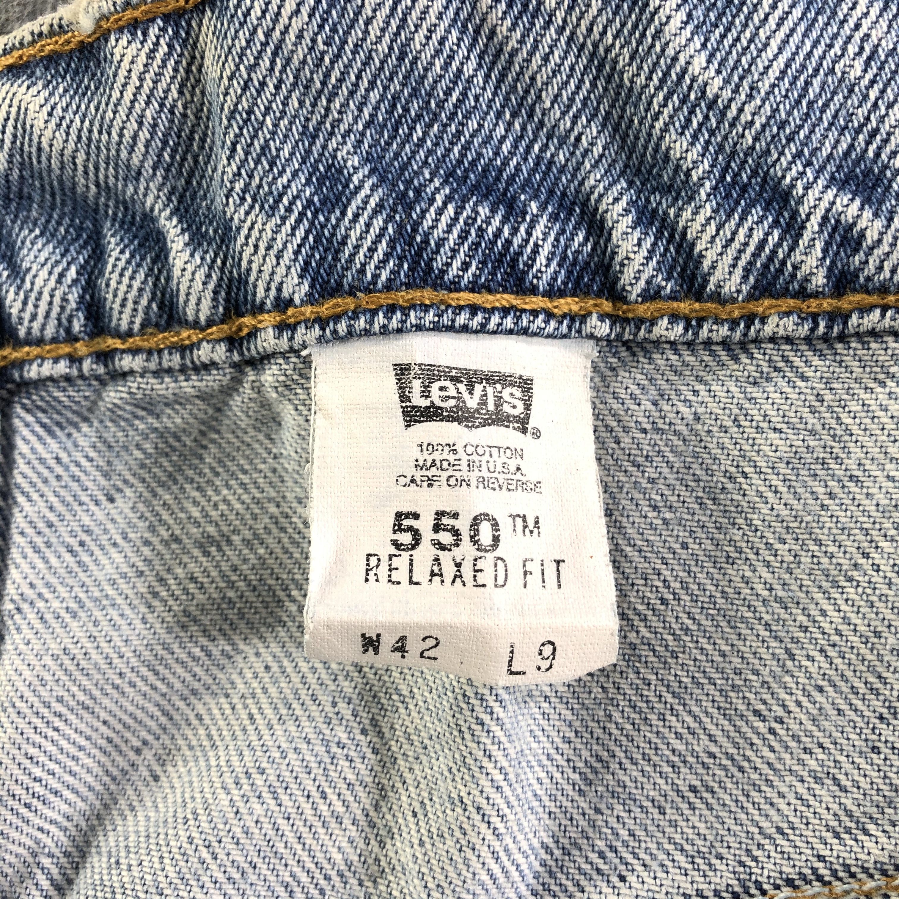 Levi's × Vintage 90s Vintage Light Wash Levis 550 Jeans-J4433 Size 39" - 10 Thumbnail