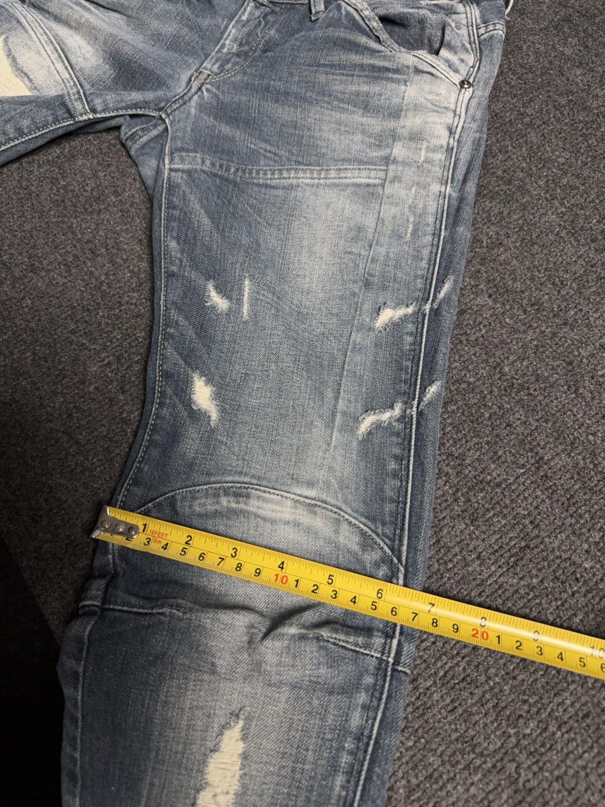 G-Star G-Star RAW Avant Garde Rock Punk 3D Distressed Biker Jeans Size 27" / US 4 / IT 40 - 23 Thumbnail