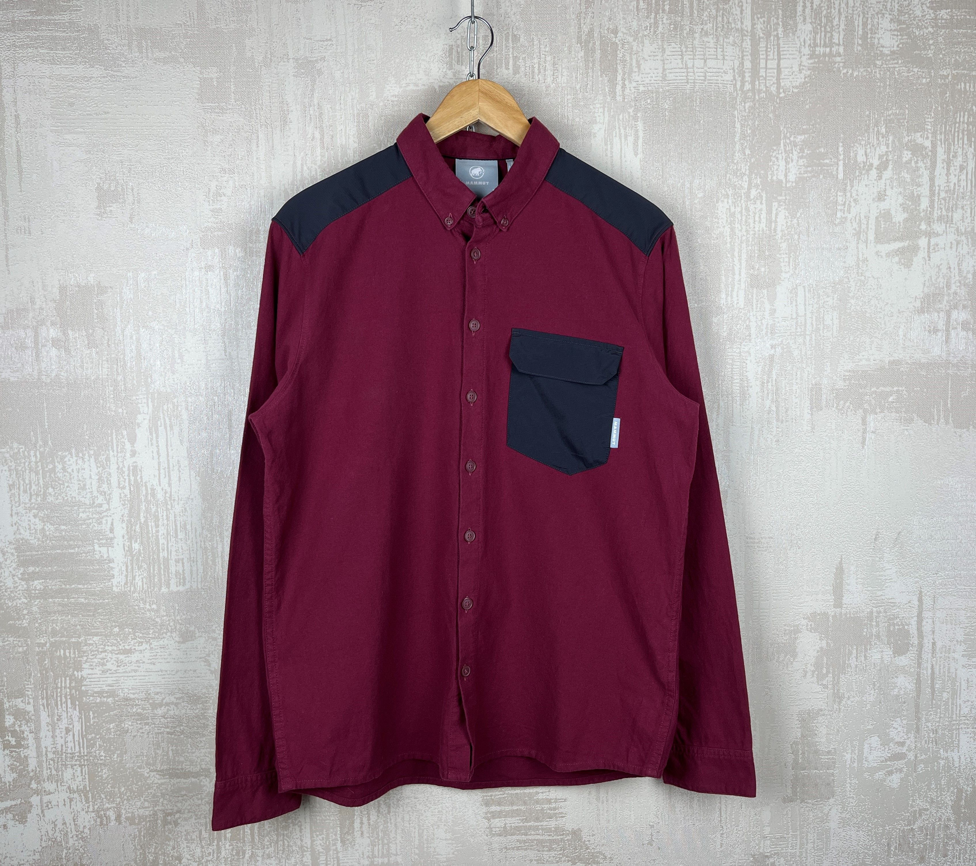 Mammut Mammut Pocket Long Sleeve Shirt Purple Button Down Collar Size US M / EU 48-50 / 2 - 3 Thumbnail