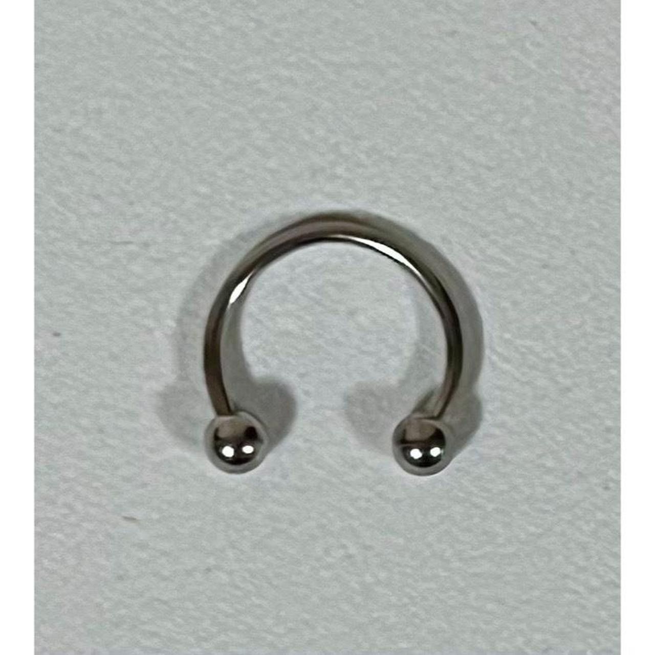 Japanese Brand × Jewelry Silver Curved Horseshoe Septum Earring Body Jewelry 🩶 Size ONE SIZE - 2 Thumbnail