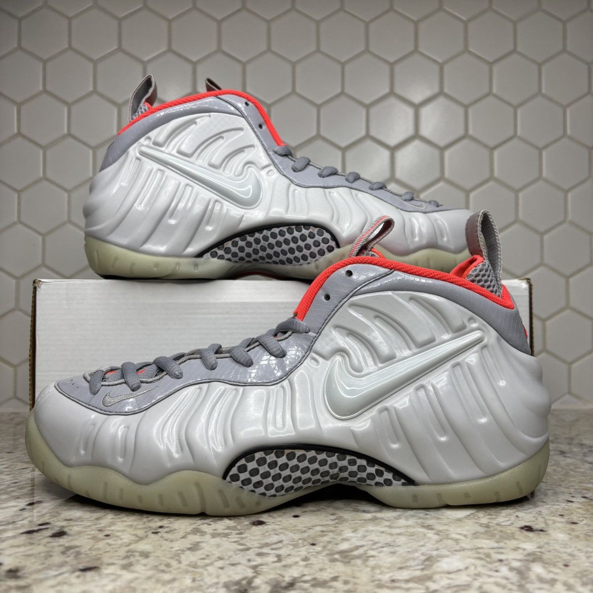 Nike Size 10.5-Nike Foamposite Premium Pure PlatinumNO BOX/INSOLE Size US 10.5 / EU 43-44 - 1 Thumbnail