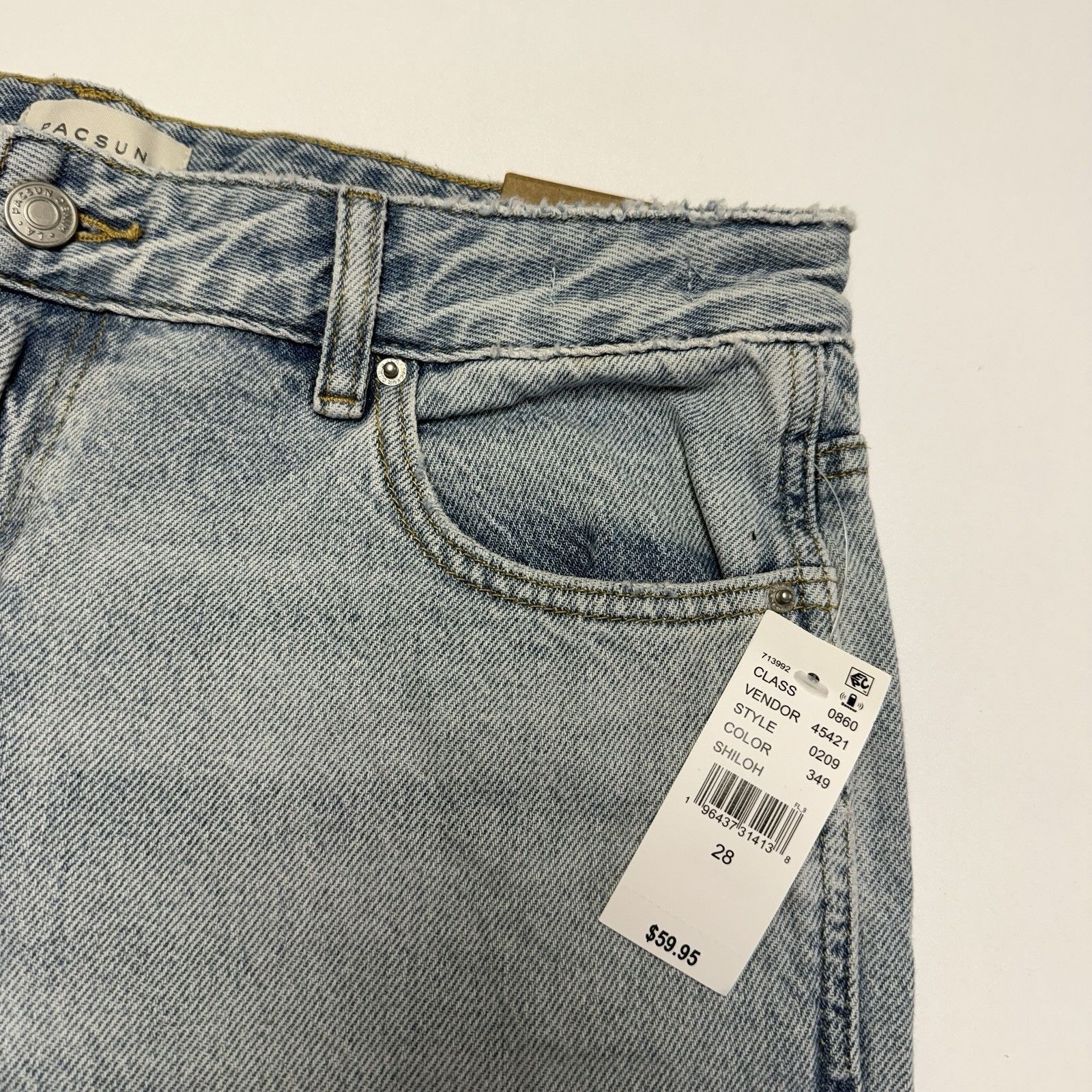 Pacsun PacSun Ripped Baggy Wide Leg Jeans Shiloh Light Blue Wash Si Size US 28 / EU 44 - 3 Thumbnail