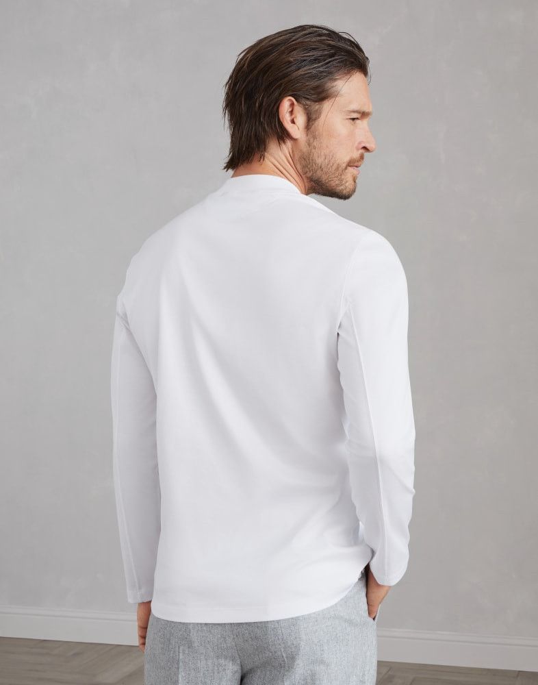 Brunello Cucinelli o1w1db10825 Turtleneck T-Shirt in White Size US M / EU 48-50 / 2 - 4 Thumbnail