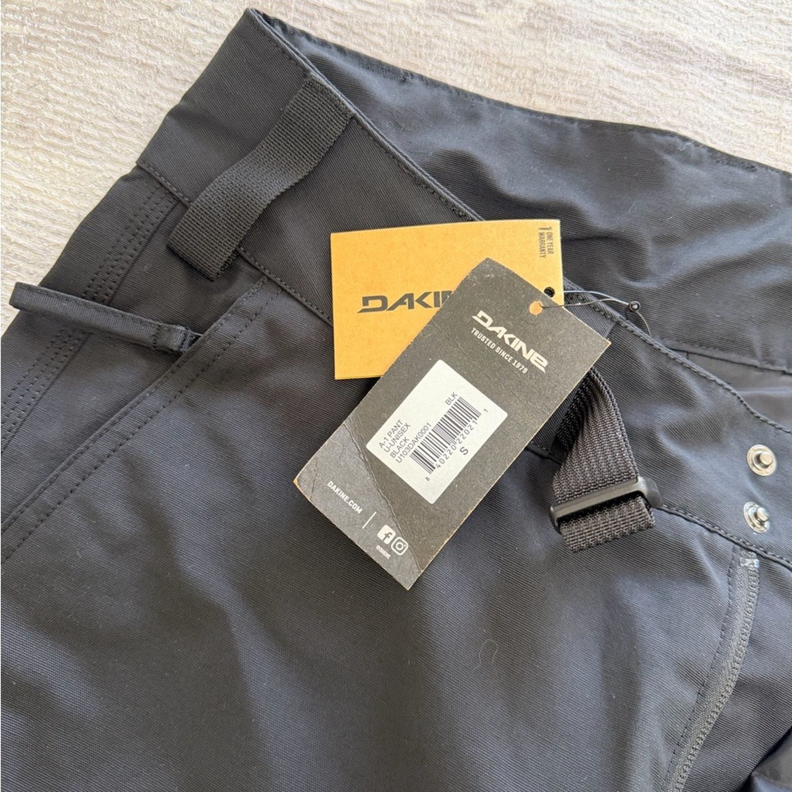 Dakine NWT! Dakine Unisex A-1 Black Snow pants, Size S Size 27" / US 4 / IT 40 - 4 Thumbnail