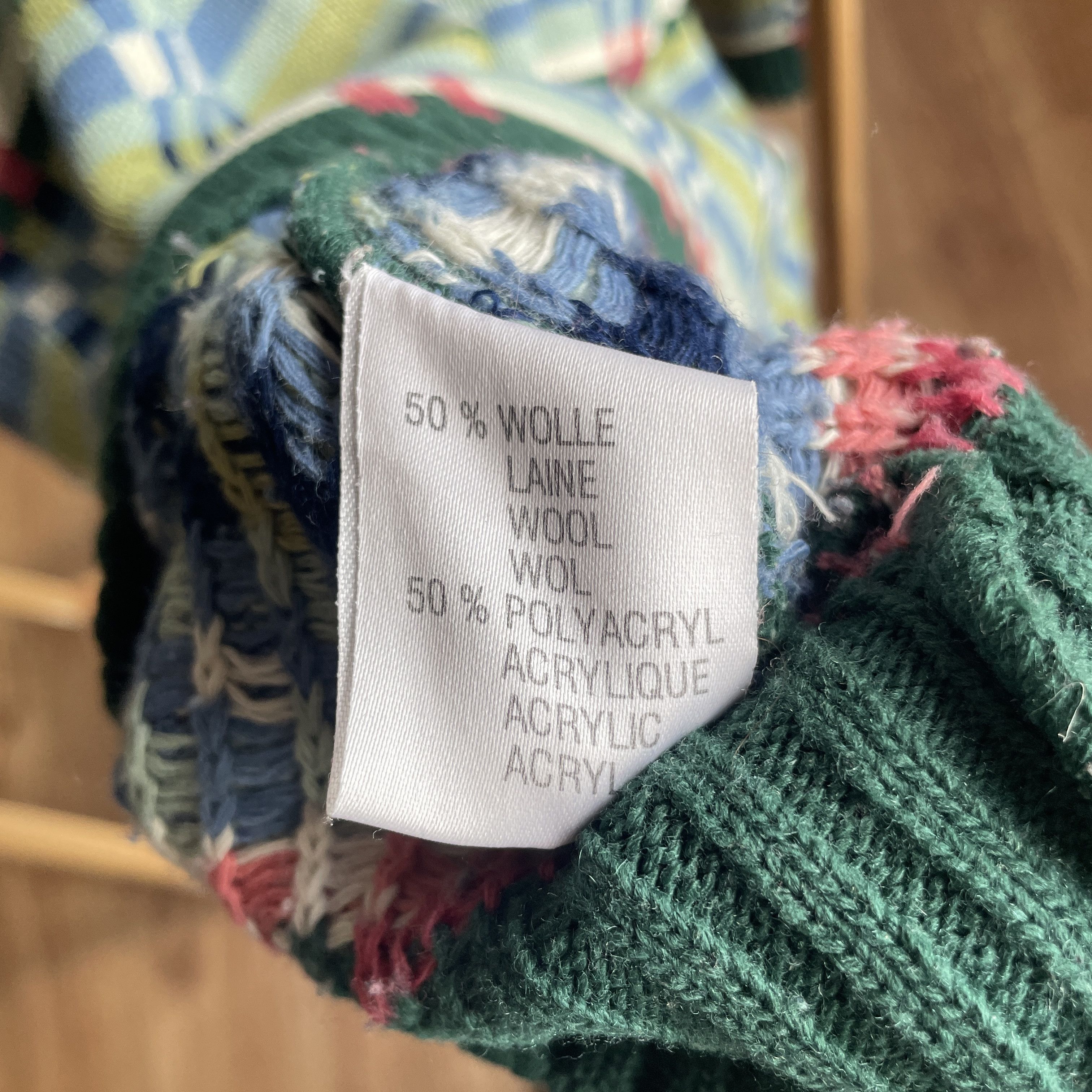 Kappa × Vintage Kappa Vintage 90's Abstract Pattern Wool Blend Sweater Size US M / EU 48-50 / 2 - 7 Thumbnail