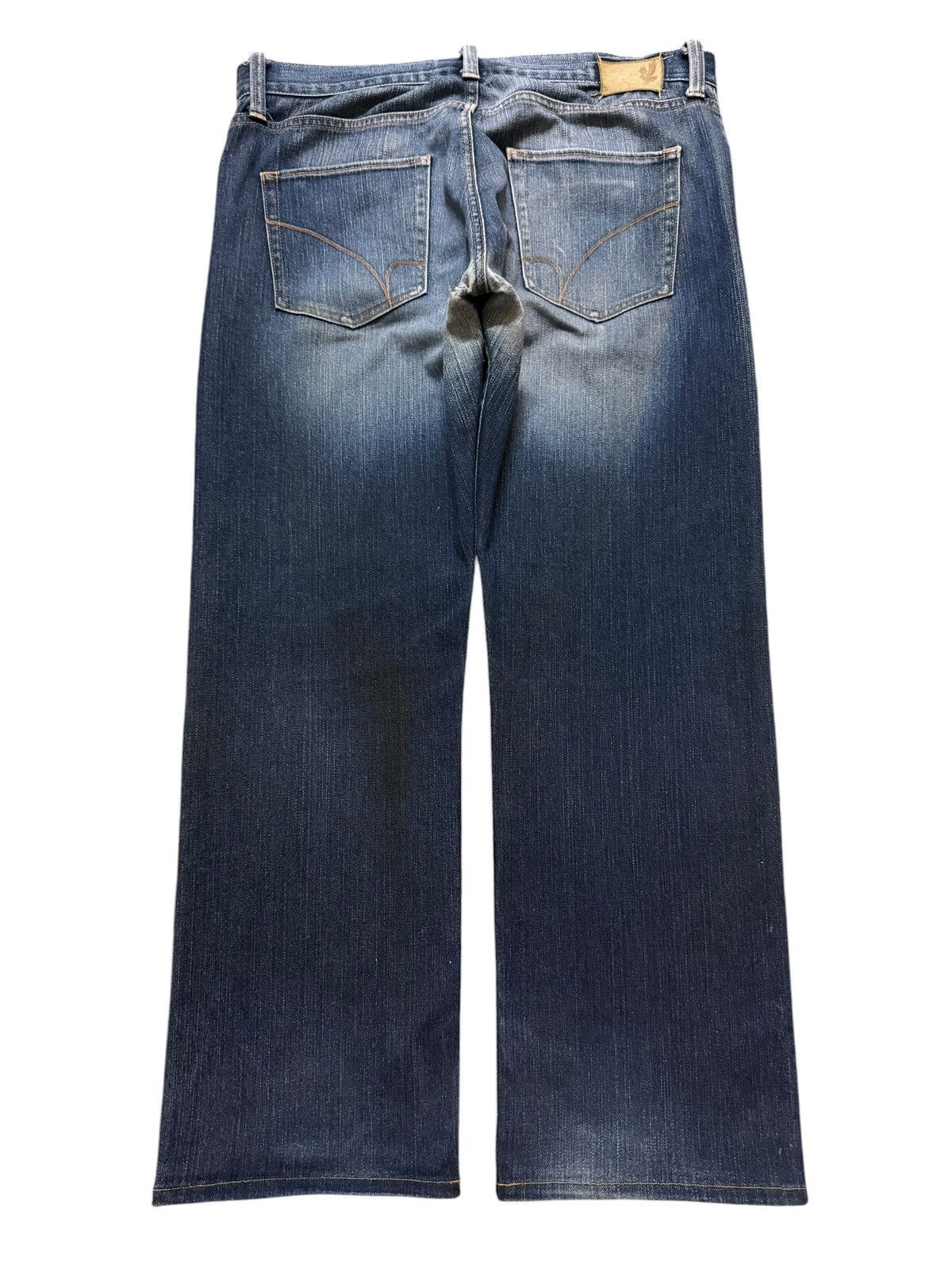Sugar Cane Vintage 90s Japanese Half Selvedge Blue Faded Wide Leg Loose Size US 34 / EU 50 - 2 Thumbnail