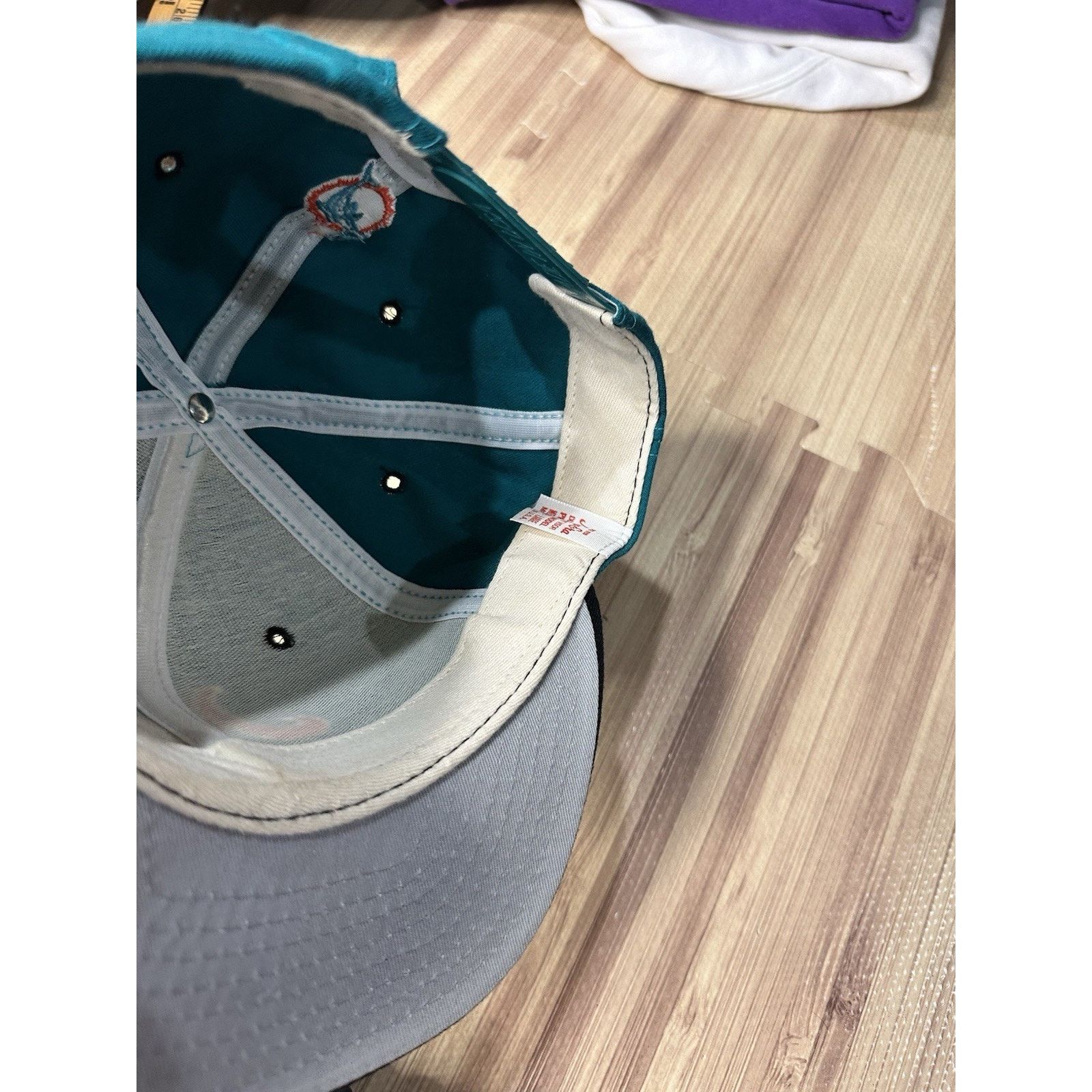 New Era Vintage Miami Dolphins New Era Teal Snapback Hat Cap Size ONE SIZE - 7 Thumbnail