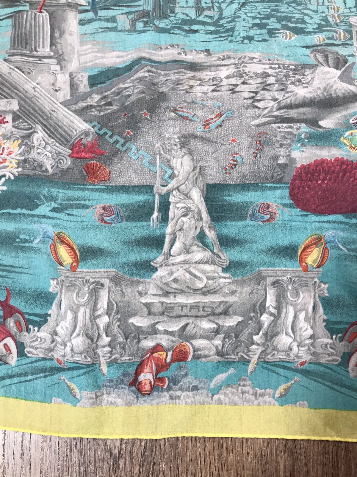 Etro × Vintage Etro Atlantide Very Rare Vintage Silk Scarf Italy Size ONE SIZE - 2 Thumbnail
