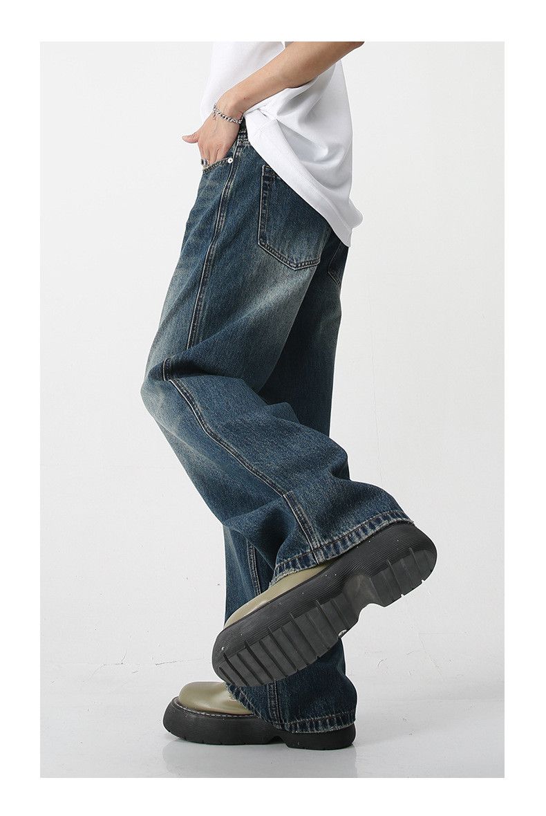 Japanese Brand × Jean Vintage washed distressed loose wide-leg jeans Size US 32 / EU 48 - 5 Thumbnail