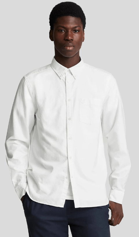 Lyle & Scott LYLE & SCOTT TONAL EAGLE PLAIN OXFORD WHITE LW2112TON 626-S Size US S / EU 44-46 / 1 - 1 Thumbnail