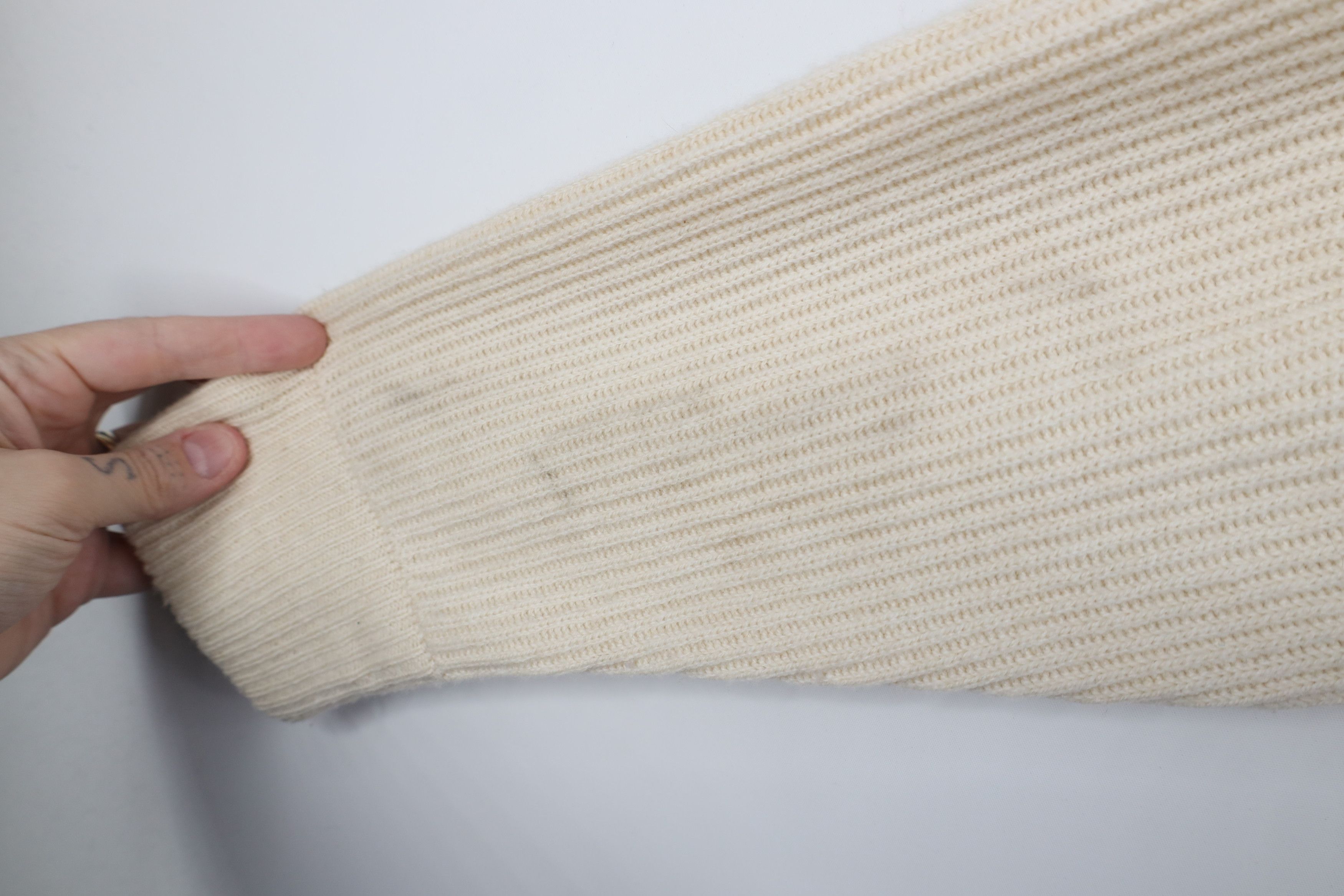 Peter Millar × Vintage Peter Millar Knit Yak Wool Cashmere Henley Sweater Cream Size US L / EU 52-54 / 3 - 5 Thumbnail