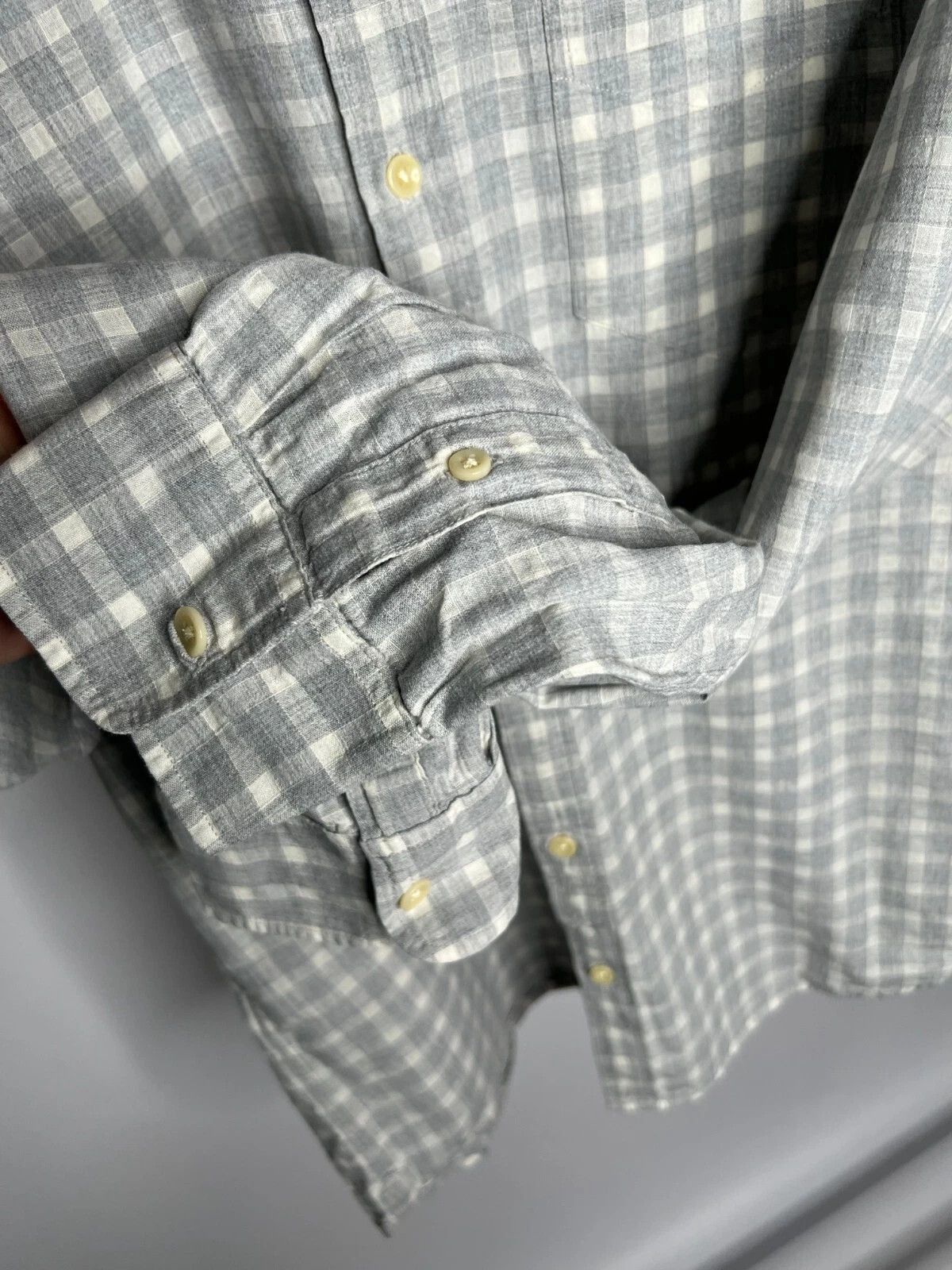 Allsaints ALLSAINTS Haku L/Slv Shirt Wool Linen Blend Plaid Japan Made Size US L / EU 52-54 / 3 - 8 Thumbnail