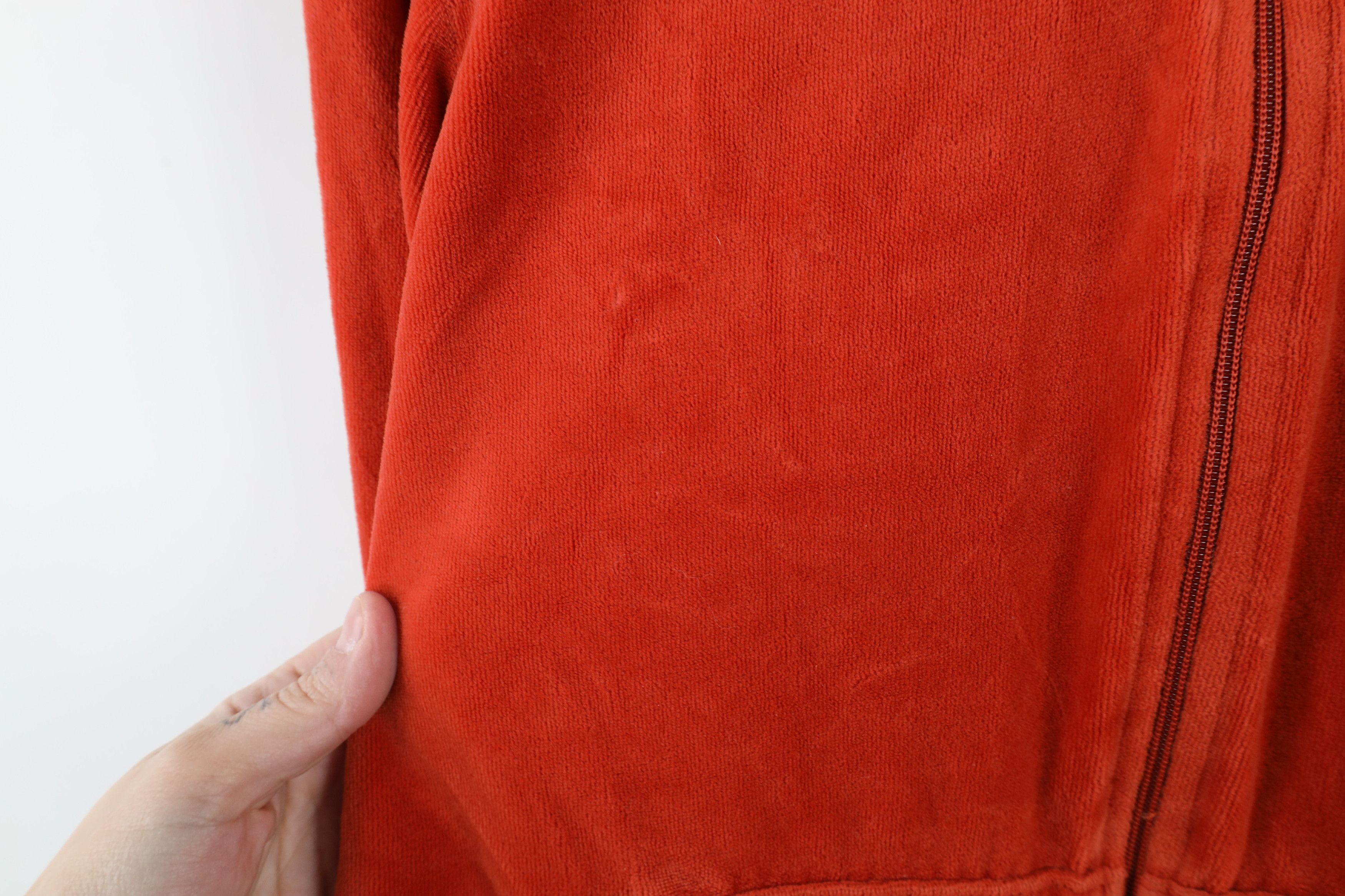 Vintage Vintage 90s Y2K Juicy Couture Velour Full Zip Hoodie Orange Size XL / US 12-14 / IT 48-50 - 6 Thumbnail