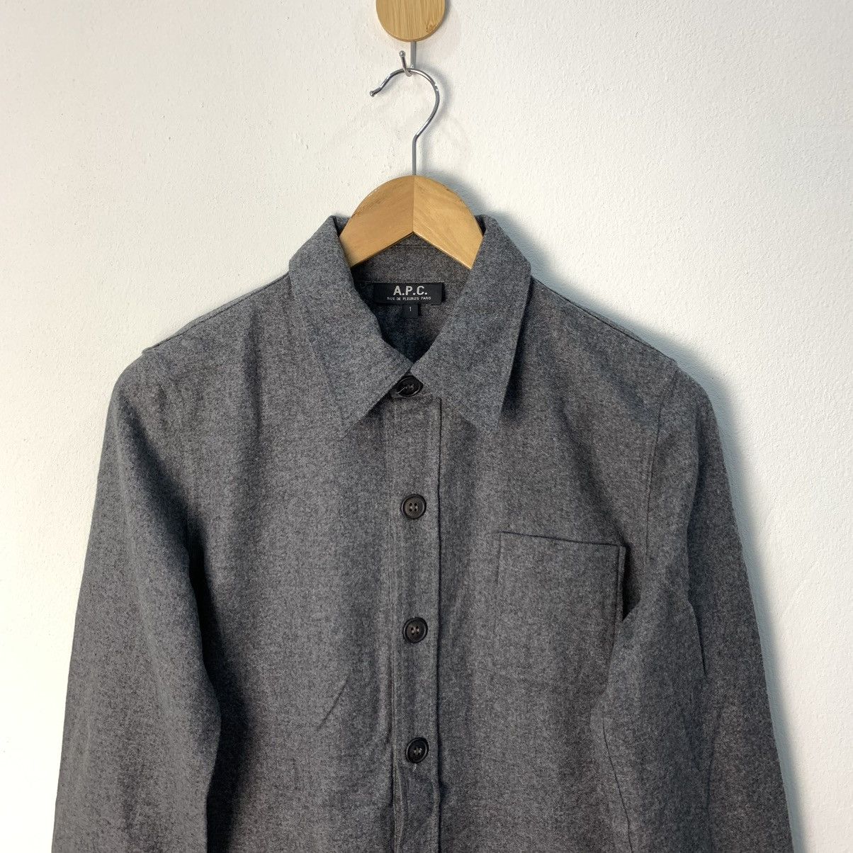A.P.C. A.P.C Denim Shirt Workwear Design Fleece Size US S / EU 44-46 / 1 - 3 Thumbnail