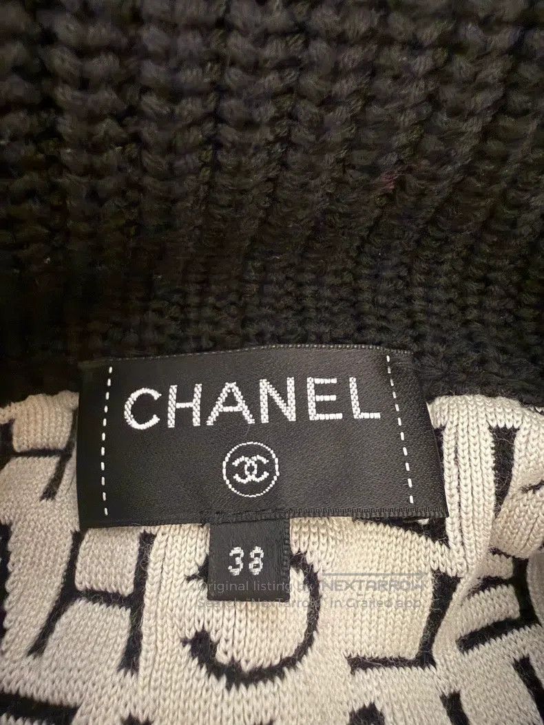 Chanel Chanel Black and white full-print knitted zipper jacket Size XS / US 0-2 / IT 36-38 - 3 Thumbnail