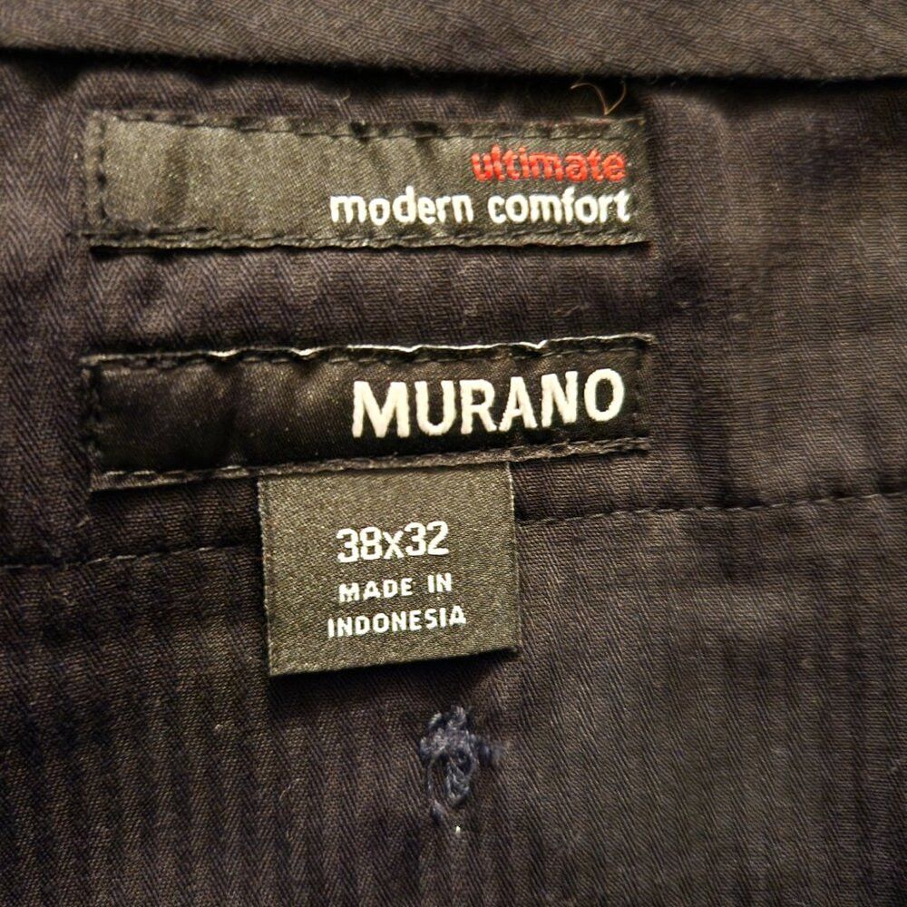 Murano Murano men's navy 69%polyester 29%viscose dress pants 38/32 Size 38L - 3 Thumbnail