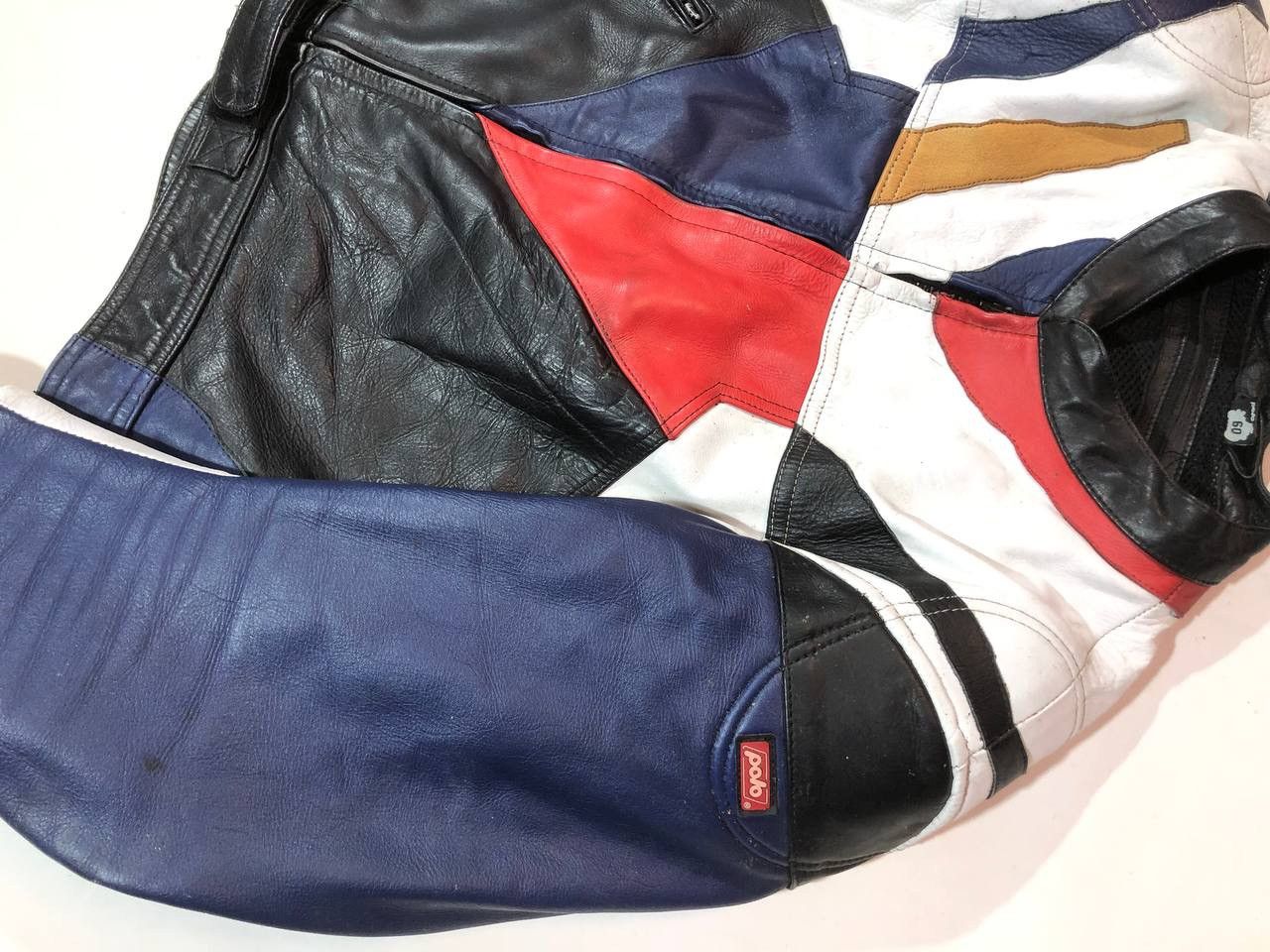 Other Polo Vintage Rare Avangarde Moto Racing Leather Jacket Size US L / EU 52-54 / 3 - 6 Thumbnail