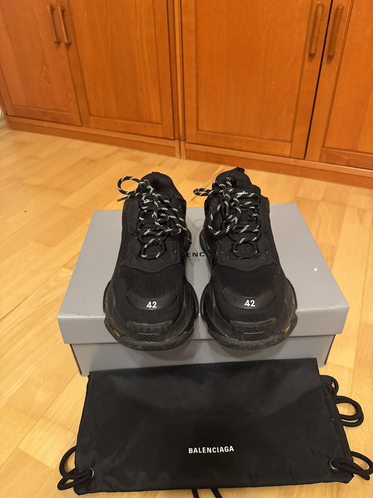 Balenciaga Balenciaga Triple S Triple Black Size US 9 / EU 42 - 7 Thumbnail