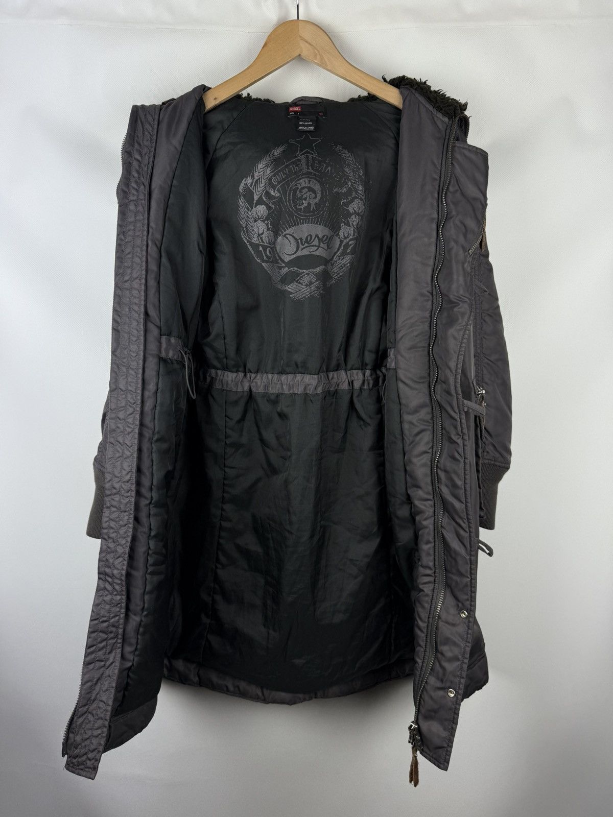 Diesel × Vintage Diesel Vintage Ladies Y2K Nylon Hooded Parka Jacket Size S Size S / US 4 / IT 40 - 24 Thumbnail