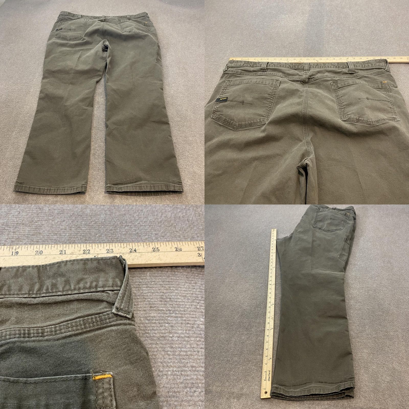 Ariat Ariat Rebar M4 Pants Mens 48 Carpenter Canvas Workwear Stretch Green 32 Inseam 5-Pocket Relaxed Straight Quality Work Pants Mens Size US 32 / EU 48 - 8 Thumbnail
