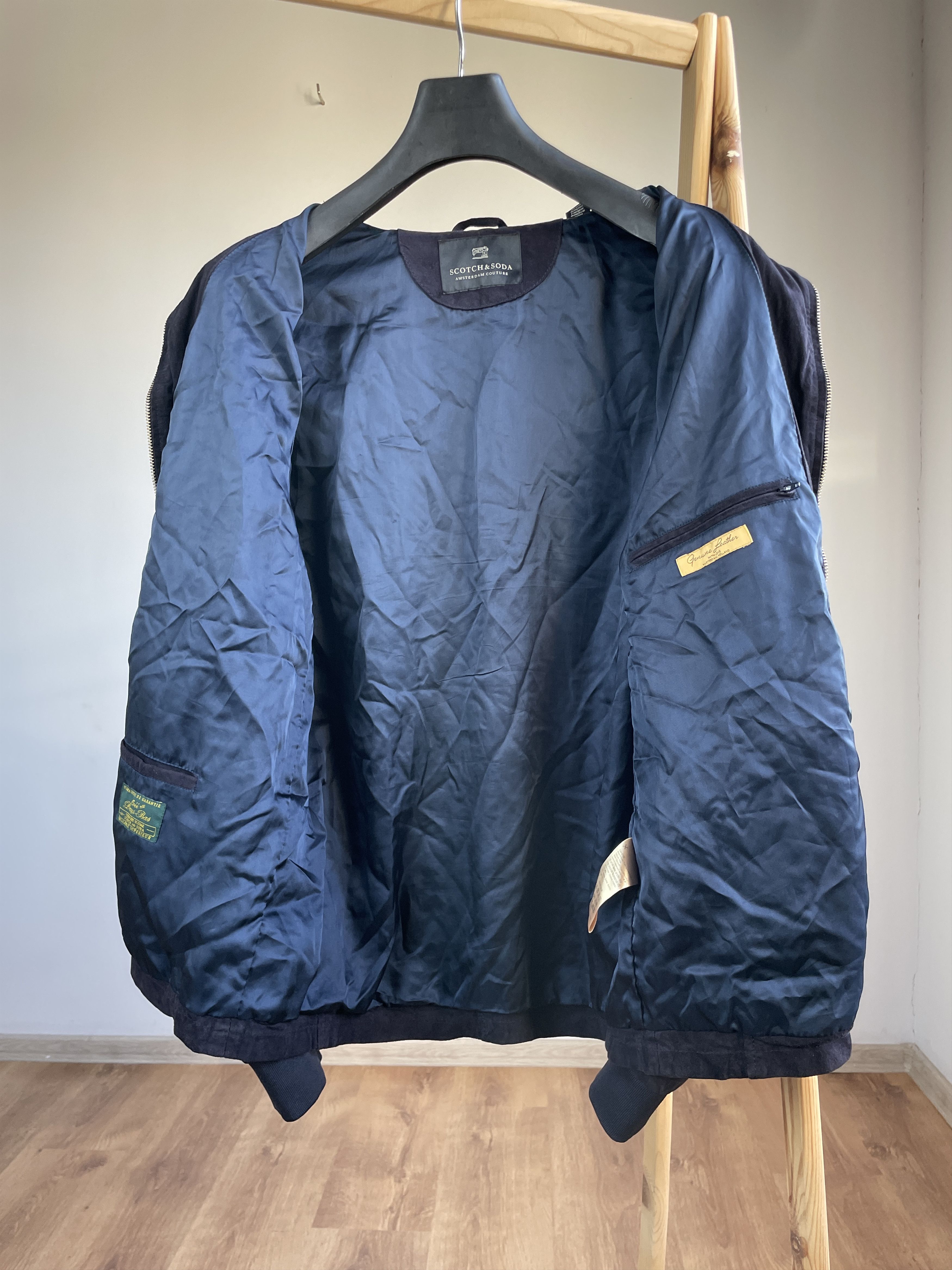 Scotch & Soda Scotch & Soda Purple Suede Leather Bomber Jacket Size L Size US L / EU 52-54 / 3 - 3 Thumbnail