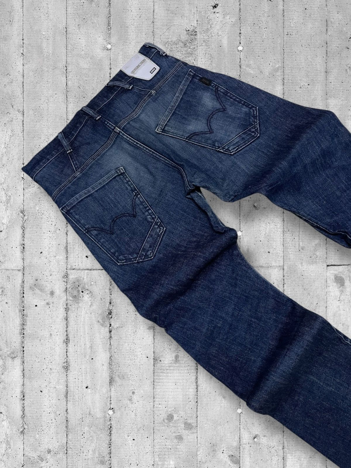 Designer × Edwin × Vintage Vintage 90s Designer Japan Edwin Efunction Wild Leg Og Style Size US 31 - 14 Thumbnail