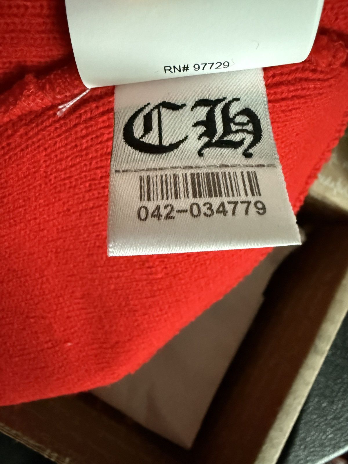 Chrome Hearts Chrome Hearts Logo Beanie Red Size ONE SIZE - 5 Thumbnail