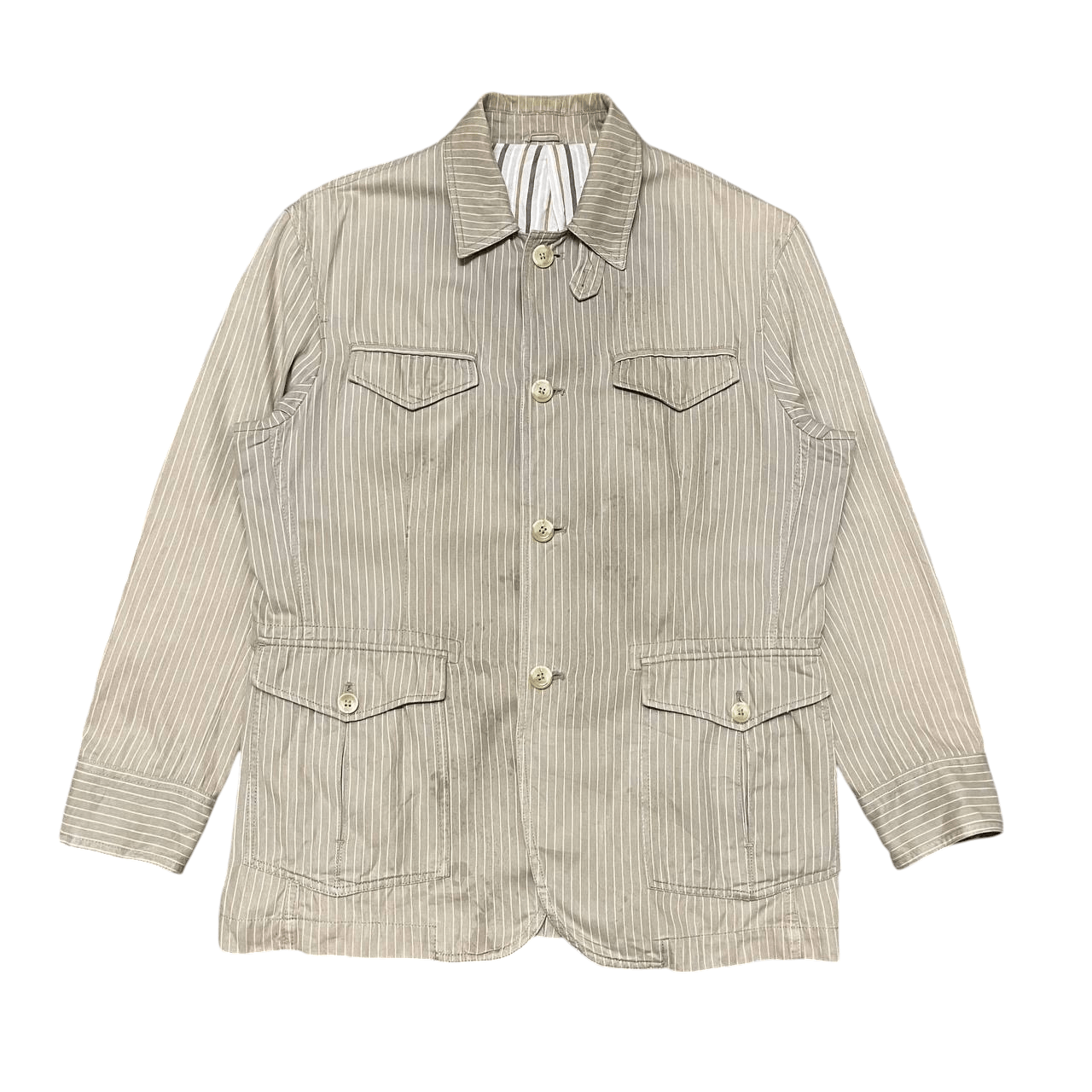 Kansai Yamamoto Vintage Kansai Jeans Chore Hickory Striped Jacket Size US L / EU 52-54 / 3 - 1 Thumbnail