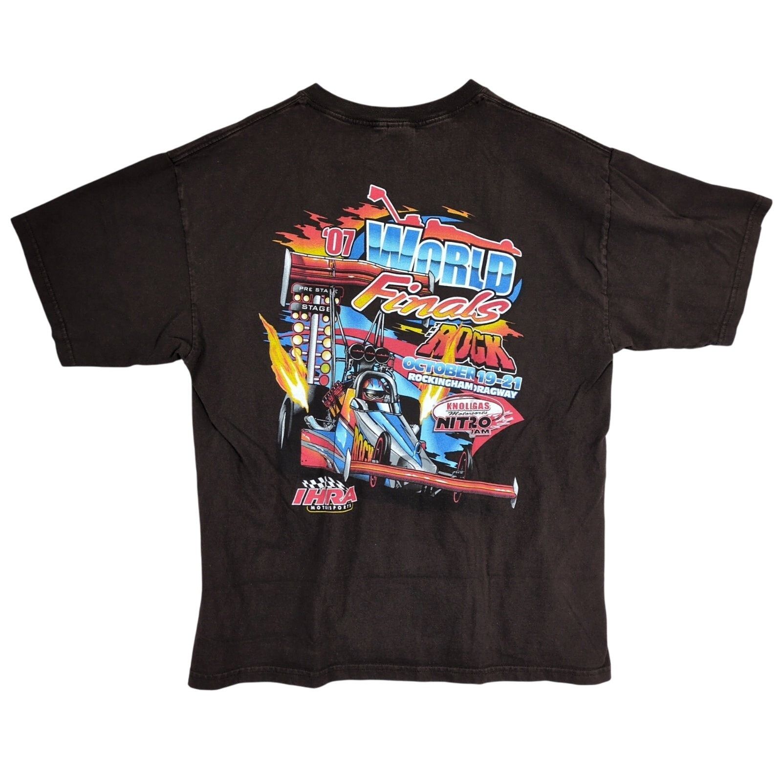 Gildan Rockingham Dragway NC 2007 World Finals IHRA Motorsports Tee Size US XL / EU 56 / 4 - 2 Thumbnail