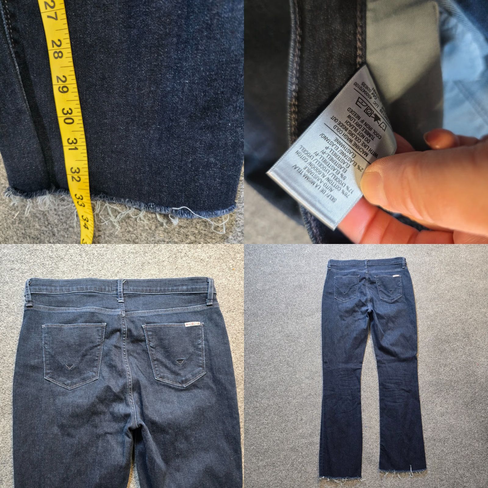 Hudson Hudson Jeans Womens 31 Raw Hem Bootcut Crop Natalie Midrise Denim Jeans Blue 5-Pocket Regular Stretch Vintage: No (If not vintage) Size 24" / US 00 / IT 34 - 8 Thumbnail