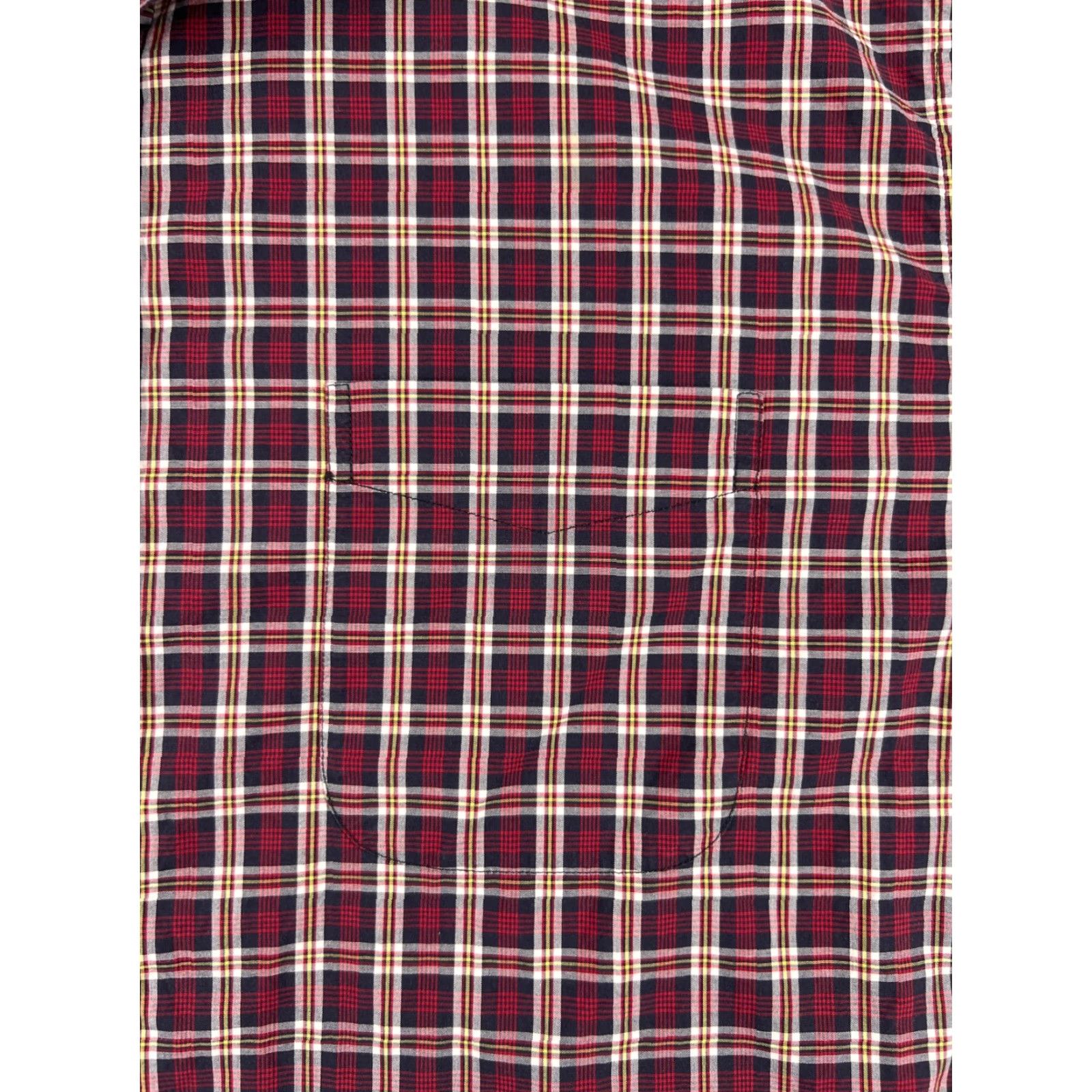Tommy Hilfiger Tommy Hilfiger Shirt Mens XL Red Plaid Button-Down Long Sleeve Pocket Logo Embroidered Cotton Casual Size US XL / EU 56 / 4 - 6 Thumbnail