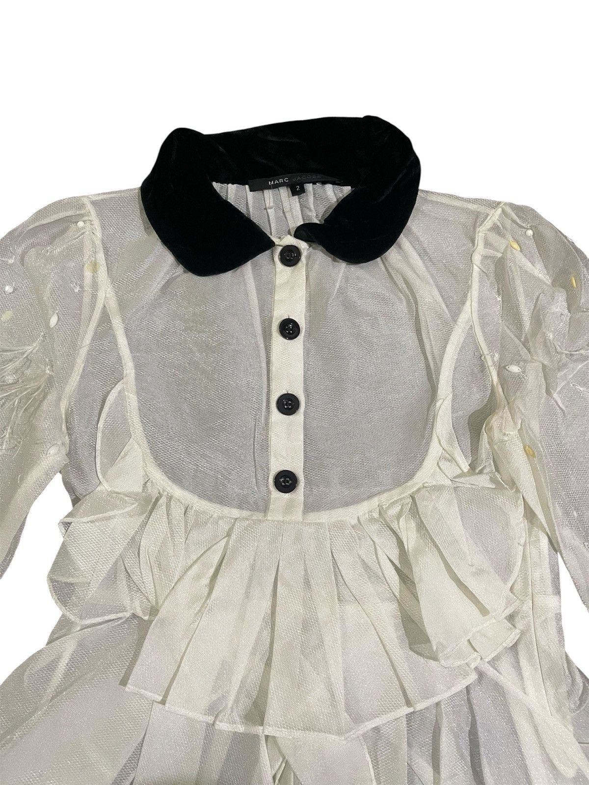 Marc Jacobs Marc Jacobs Mesh White Blouses Size M / US 6-8 / IT 42-44 - 5 Thumbnail