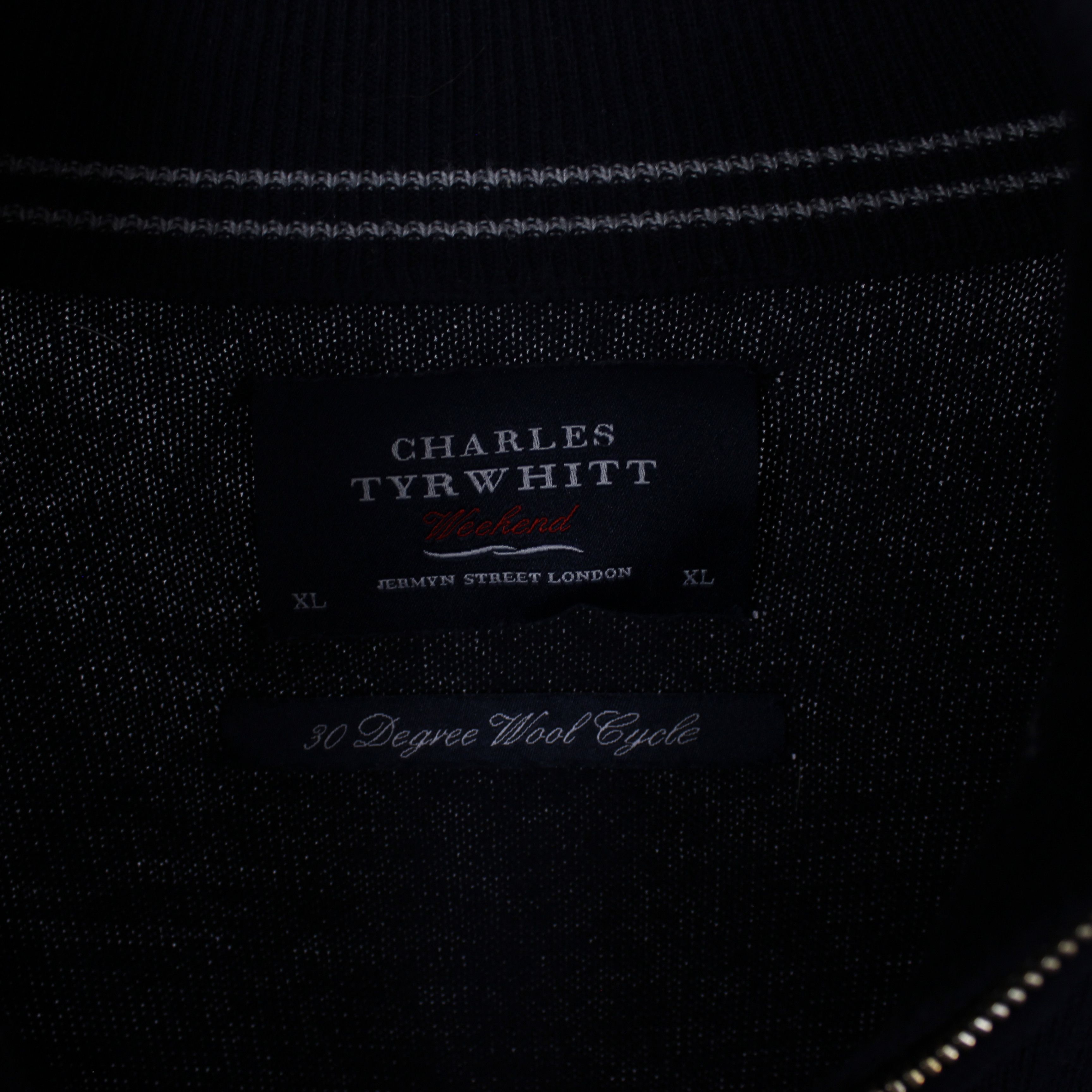 Charles Tyrwhitt Charles Tyrwhitt jumper sweater zip 3/4 L XL Blue cashmere Size US XL / EU 56 / 4 - 3 Thumbnail
