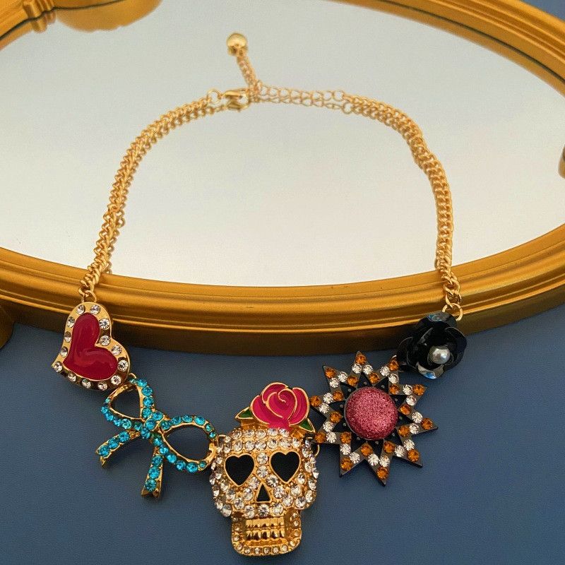 Other vintage skull love bow necklace Size ONE SIZE - 2 Thumbnail