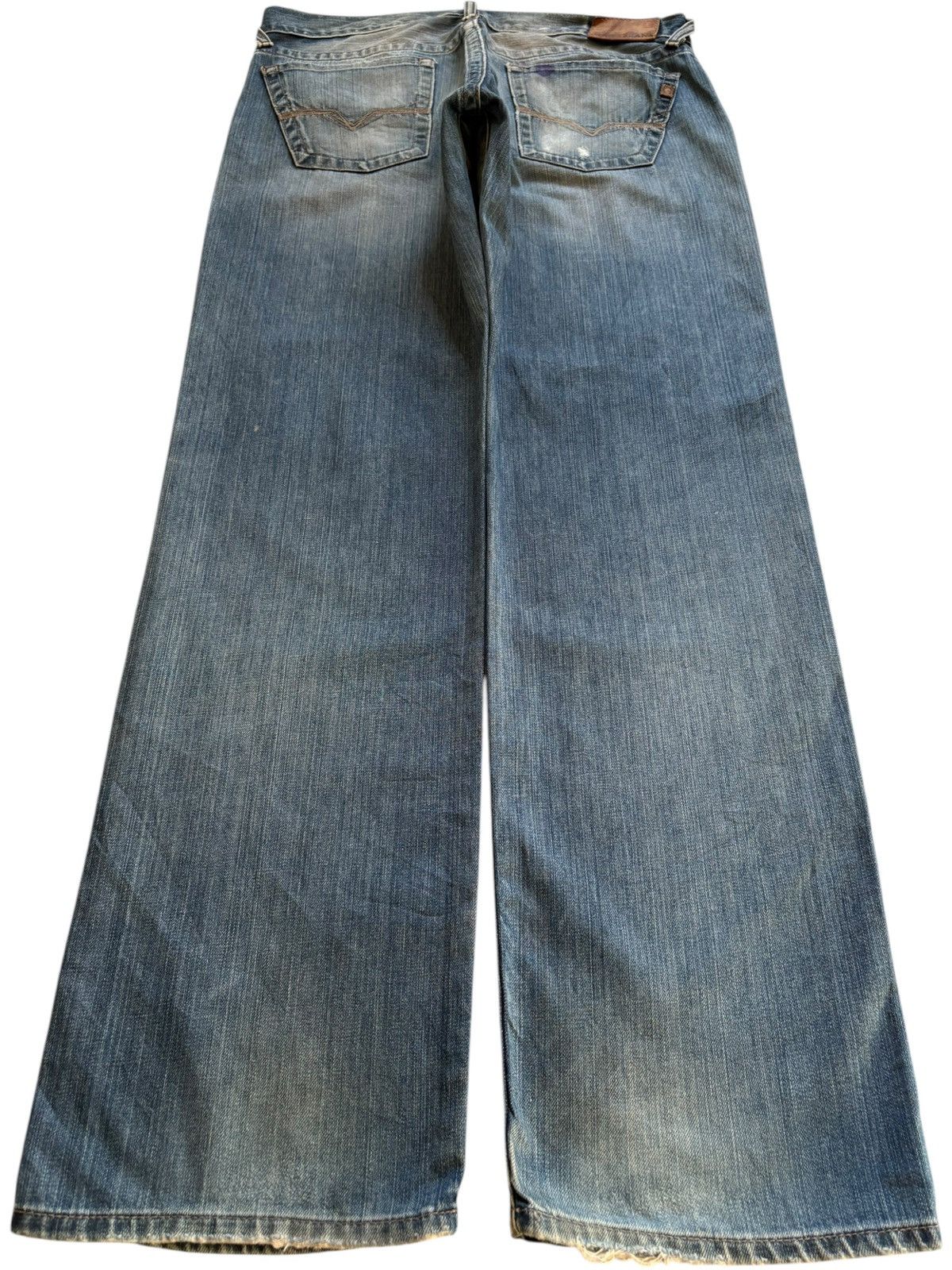 Guess Vintage Guess Faded Wash Distressed Ripped Baggy Jeans Size US 35 - 2 Thumbnail