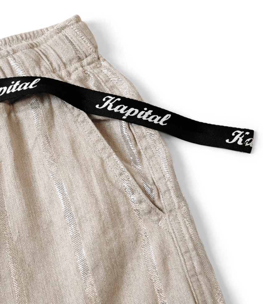Kapital Linen Glitter Fillies Stripe Easy Shorts Size US 34 / EU 50 - 5 Thumbnail