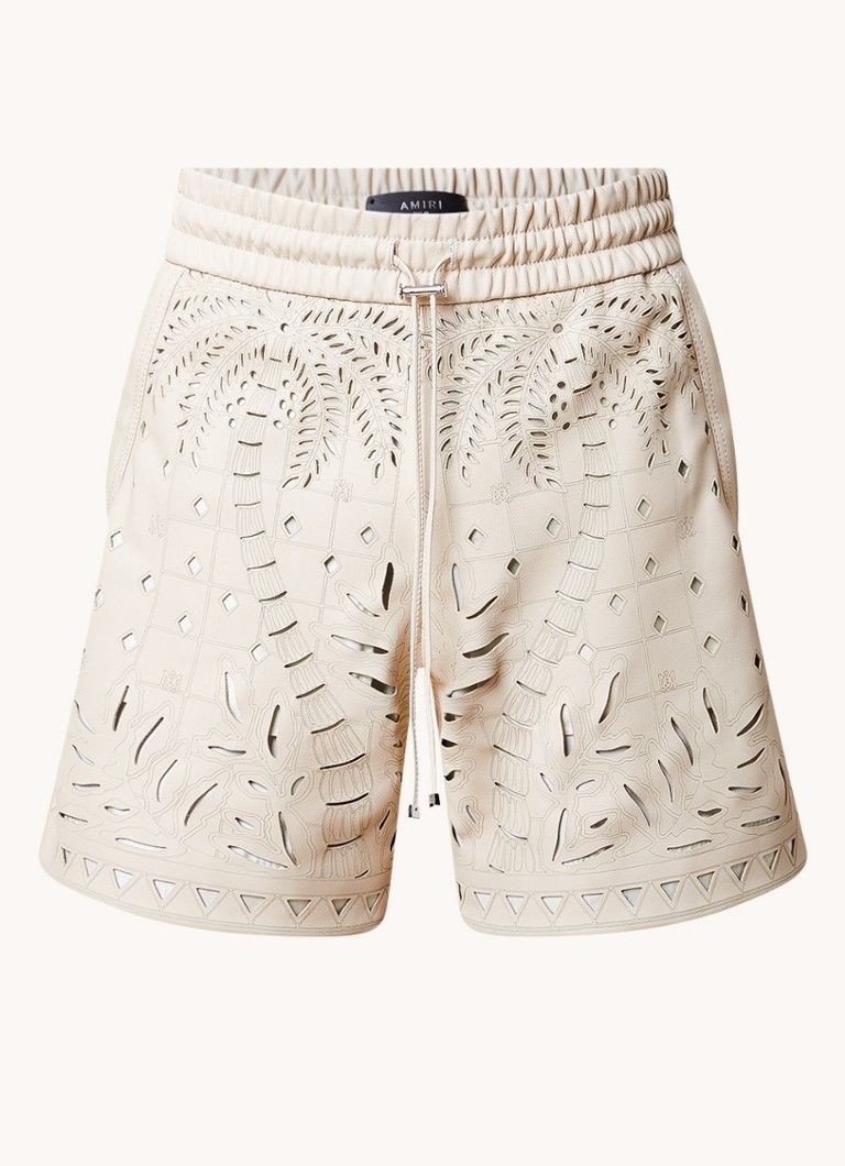 Amiri o1s1wg110525 Leather Short in Beige Size US 36 / EU 52 - 1 Thumbnail
