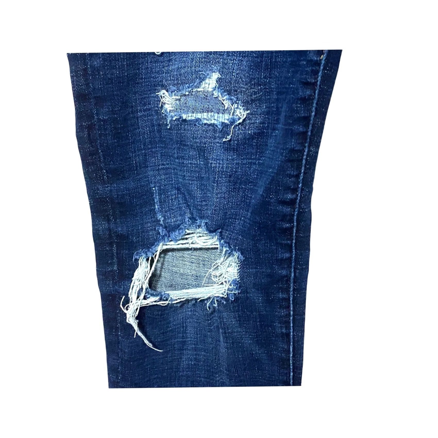 American Eagle Outfitters American Eagle NeXt Level Stretch Slim Jeans Mens 28x30 Distressed Ripped Y2K Blue Fit Denim Size US 27 - 6 Thumbnail