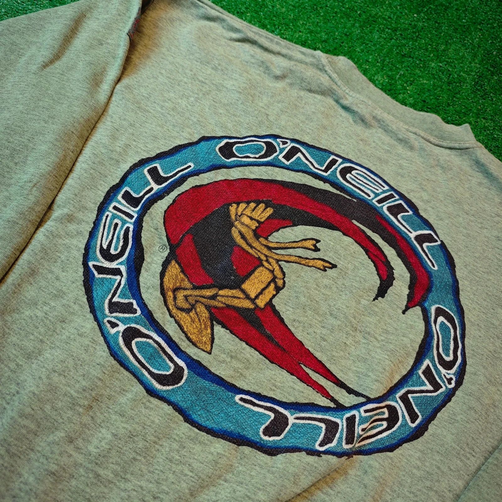 O'Neill Vintage O'neill sweatshirt mens Large green 90s surfer Size US L / EU 52-54 / 3 - 3 Thumbnail