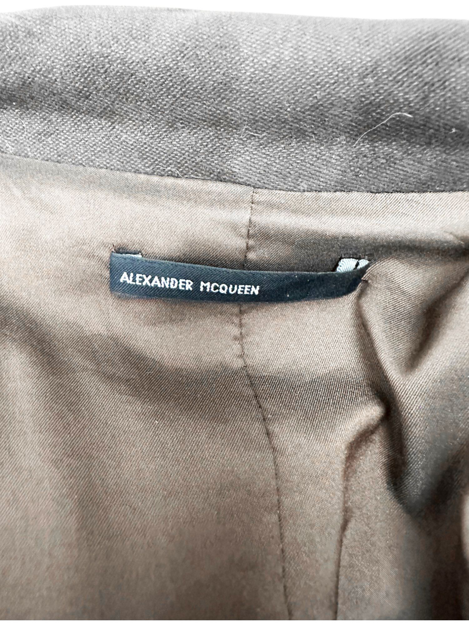 Alexander McQueen 90s Brown Cotton Trench Coat Size M / US 6-8 / IT 42-44 - 10 Thumbnail